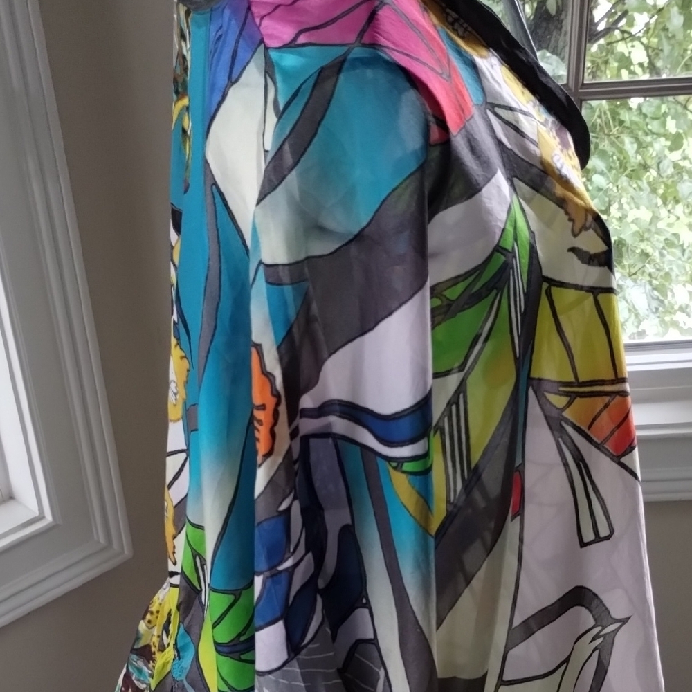 Johnny Was Blue and Yellow Patterned Tunic - Picture 6 of 14